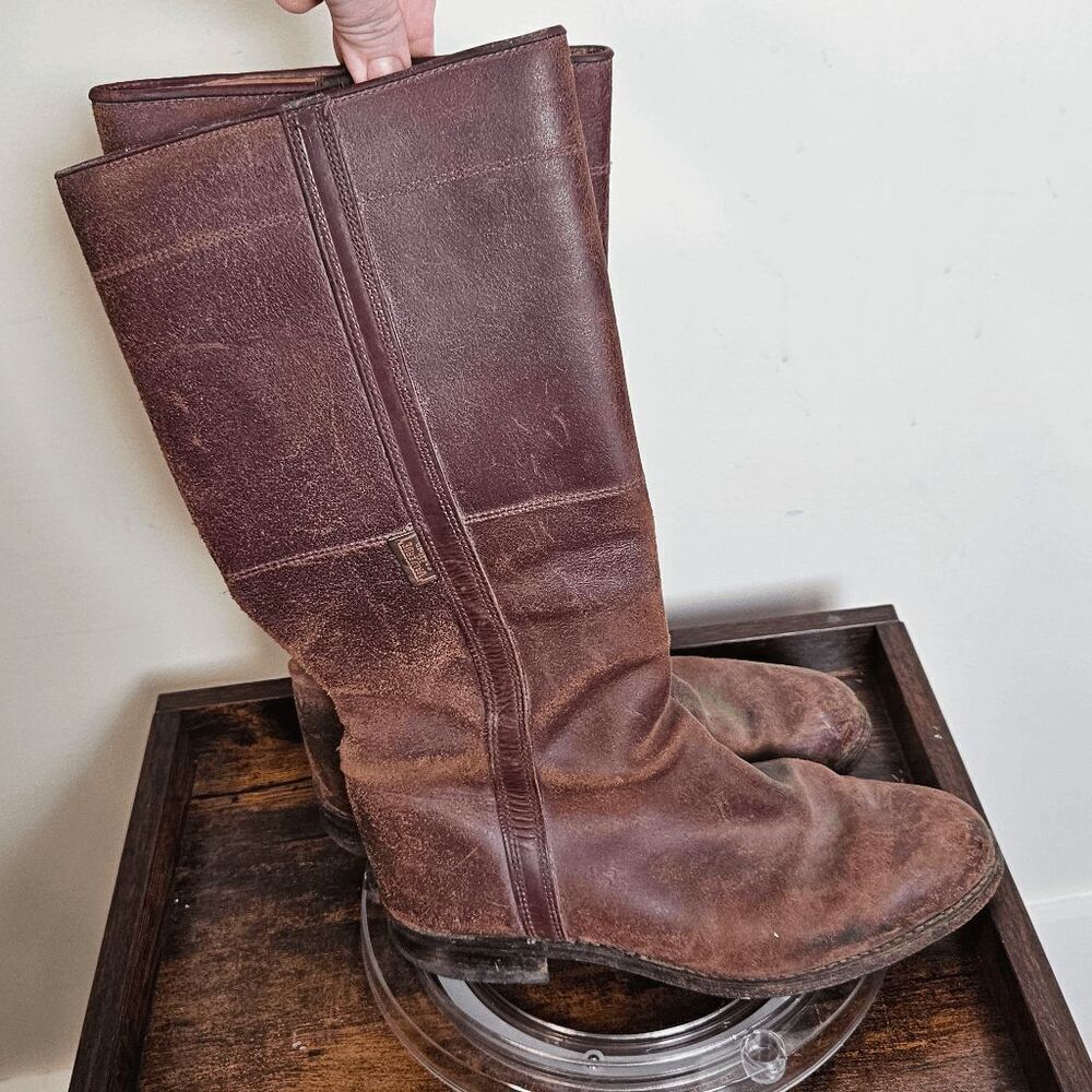 Valverde Del Camino Riding Equestrian Tall Leather Boots Womens Brown Size 9